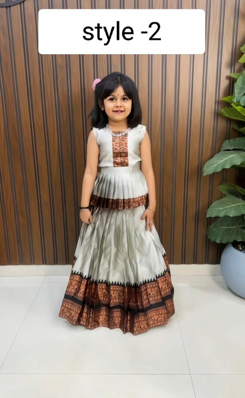 STYLE KIDS LAHENGA silk White Baby clothing wholesale supplier Gujarat